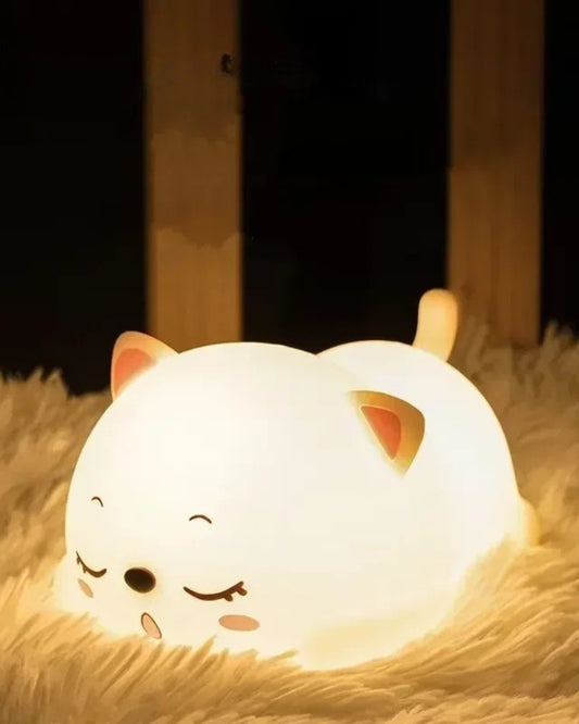 Silicon Snoring Cat Night Light Night Lamp